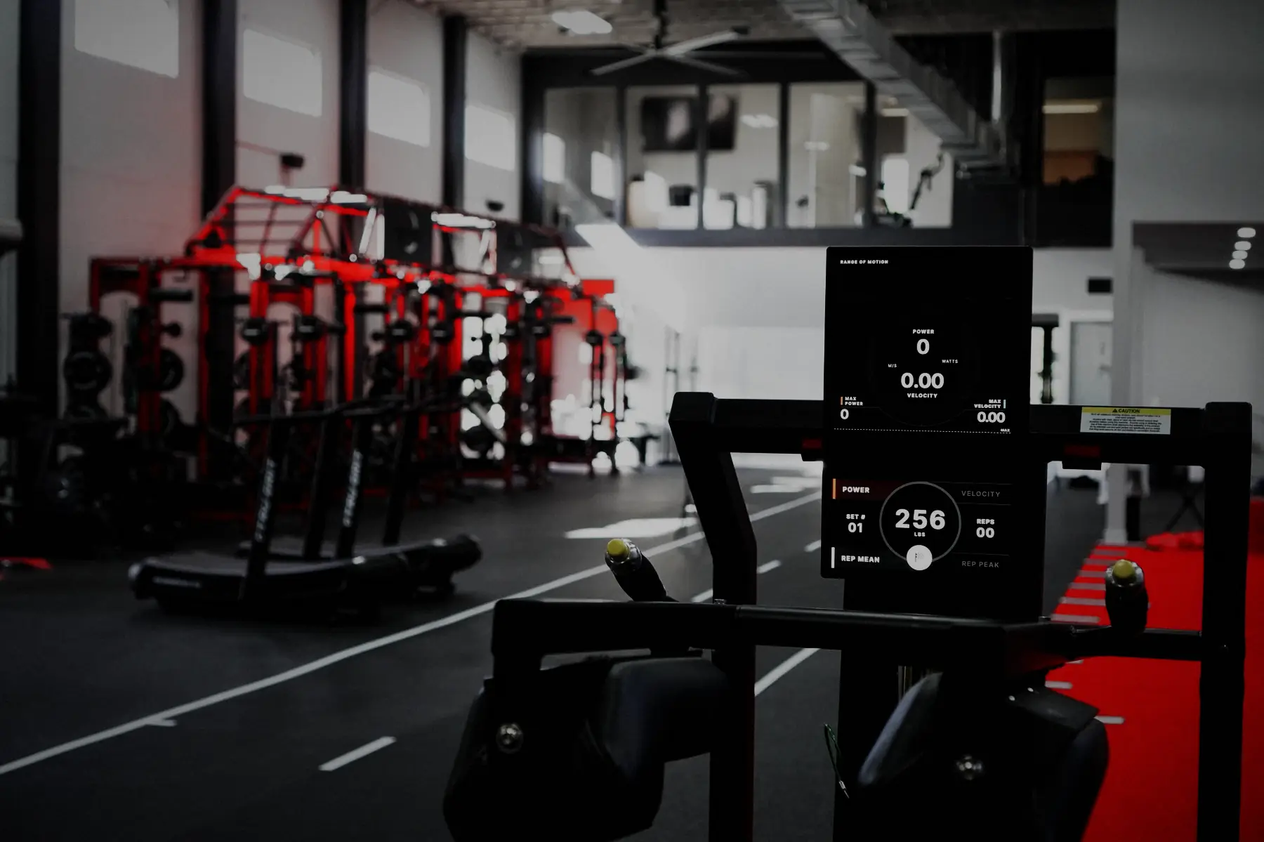 A conditioning machine and its live display on the MaxOut360 floor